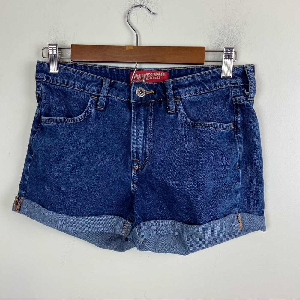 Arizona Jean Co Roll Up‎ Cutoff Denim Shorts 100% Cotton Junior’s Size 5 Summer